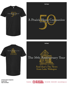 Copy of A Prairie Home Companion 50th Anniversary Shirt - BLACK